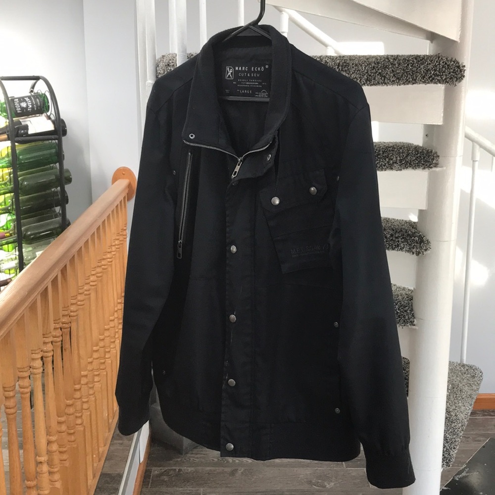 Marc Ecko zip/button jacket L